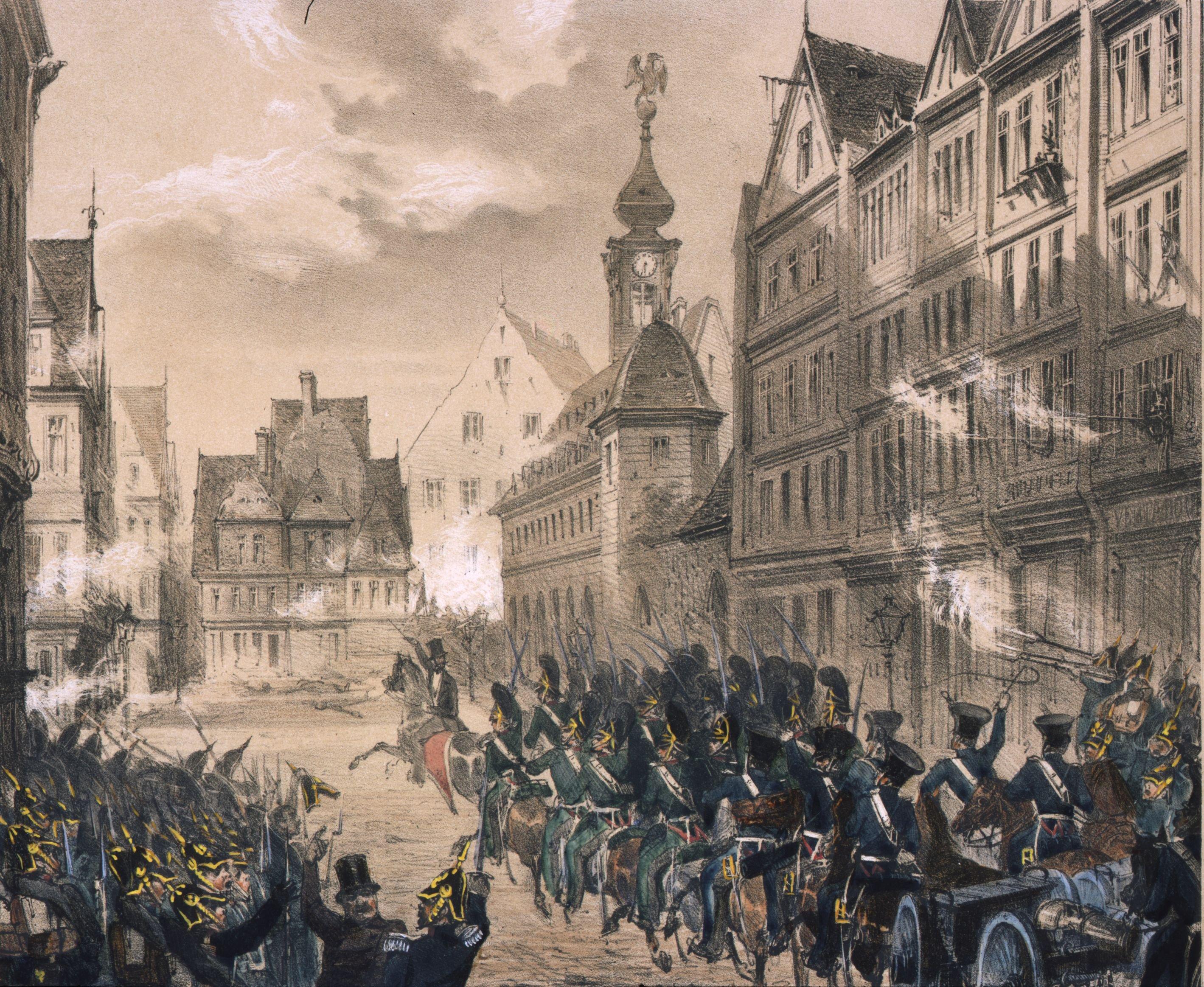 Erstürmung der Barrikade Konstablerwache 18. September 1848